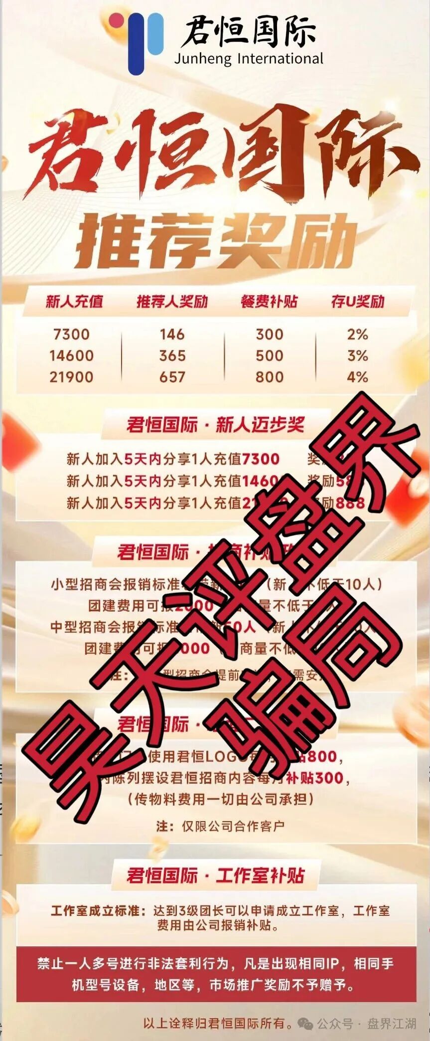 君恒国际股票跟单类资金盘骗局，原“惠风和畅”股票骗局的重启盘，看见一定要远离…